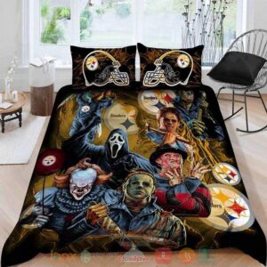 Pittsburgh Steelers Horror Characters Bedding Set