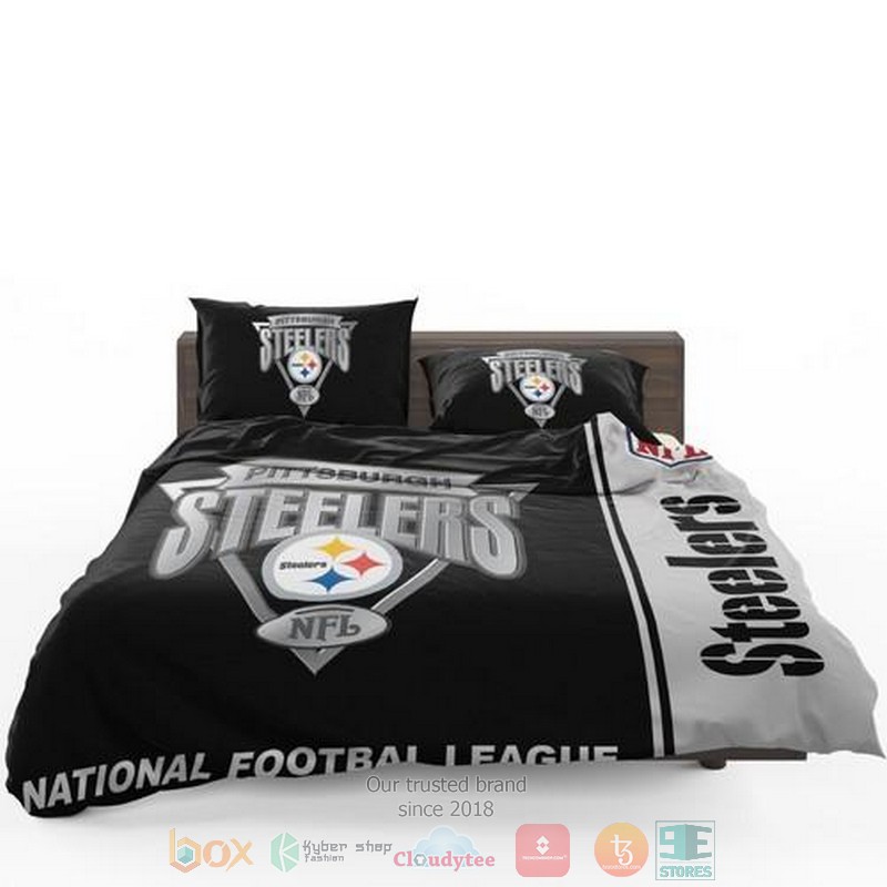 Pittsburgh Steelers Nfl Black Grey Bedding Set Pittsburgh Steelers Nfl Black Grey Bedding Set