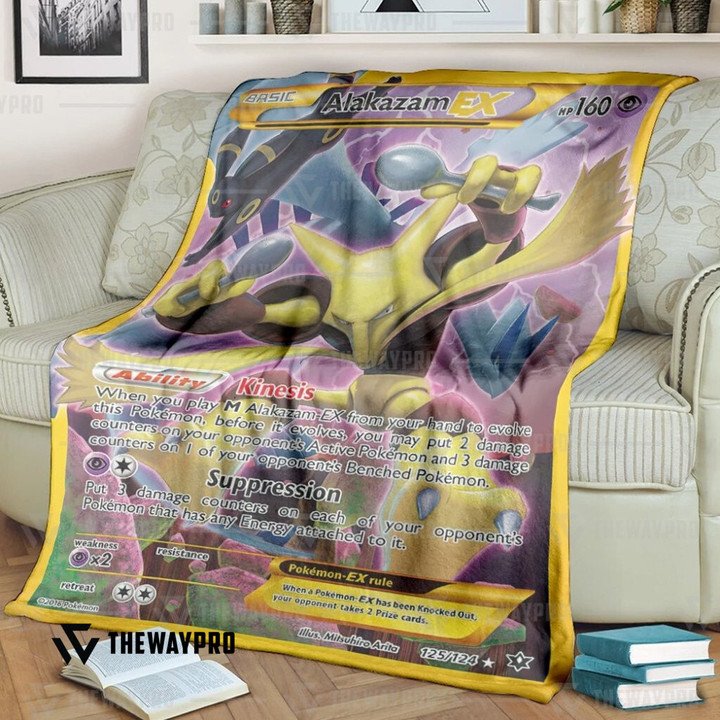 Pokemon-Alakazam-Ex-Bedding-Set-And-Quilt-Blanket-1