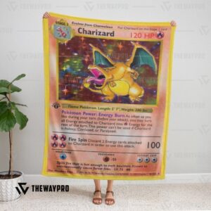 Pokemon Charizard Card Bedding Set And Quilt Blanket