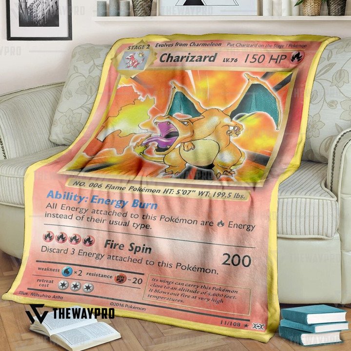 Pokemon-Charizard-Evolutions-Bedding-Set-And-Quilt-Blanket-1