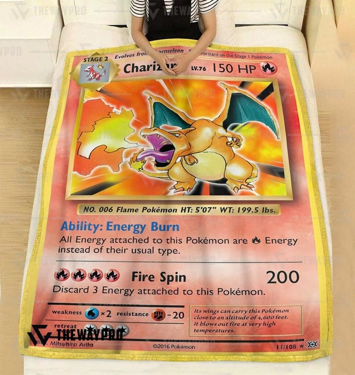 Pokemon-Charizard-Evolutions-Bedding-Set-And-Quilt-Blanket-2