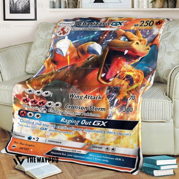 Pokemon-Charizard-Gx-Bedding-Set-And-Quilt-Blanket-1