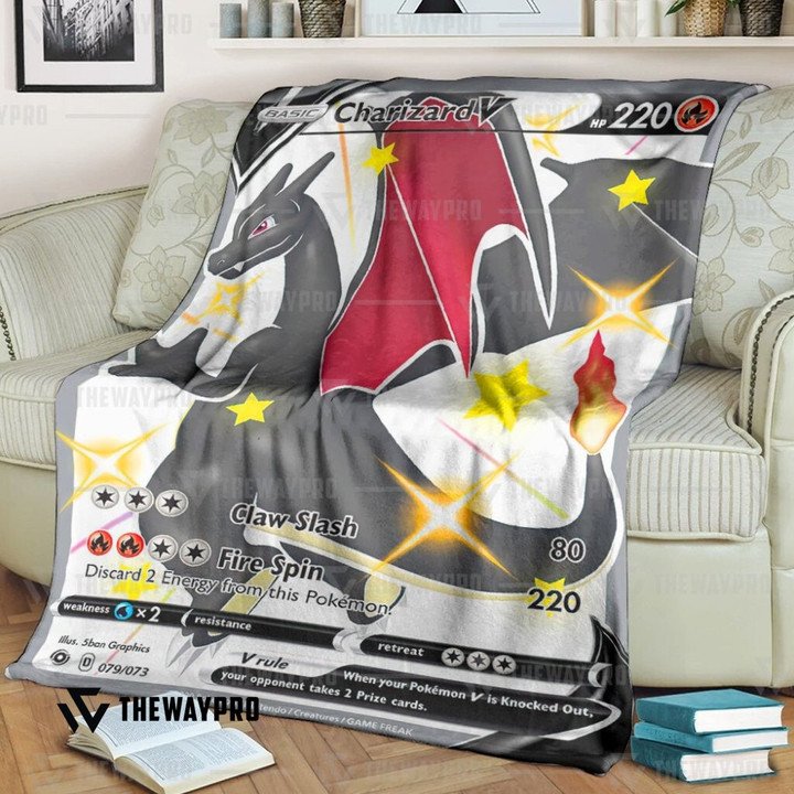 Pokemon-Charizard-V-Bedding-Set-And-Quilt-Blanket-1