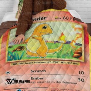 Pokemon Charmander Bedding Set And Quilt Blanket