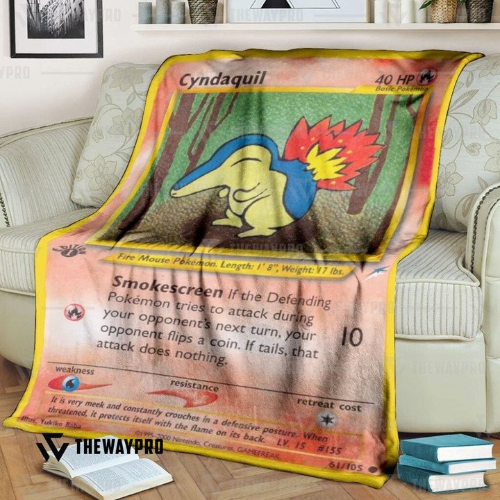 Pokemon-Cyndaquil-1St-Edition-Smokescreen-Bedding-Set-And-Quilt-Blanket-1