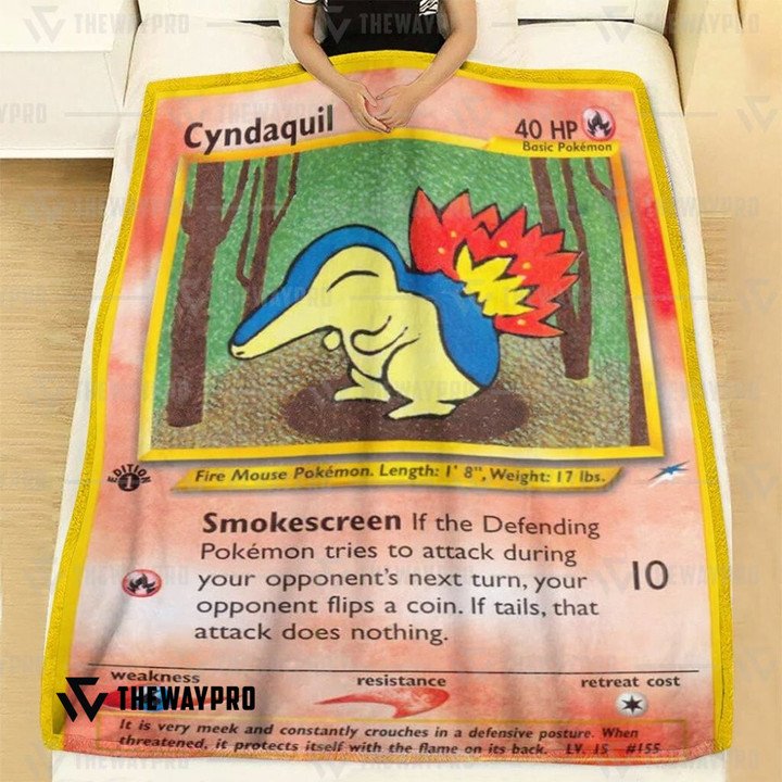 Pokemon-Cyndaquil-1St-Edition-Smokescreen-Bedding-Set-And-Quilt-Blanket-2