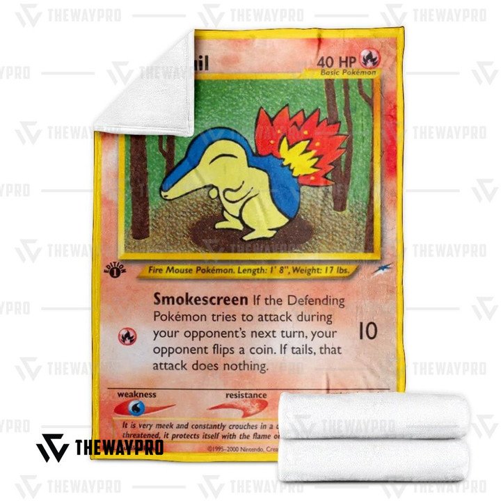 Pokemon Cyndaquil 1St Edition Smokescreen Bedding Set And Quilt Blanket Pokemon Cyndaquil 1St Edition Smokescreen Bedding Set And Quilt Blanket