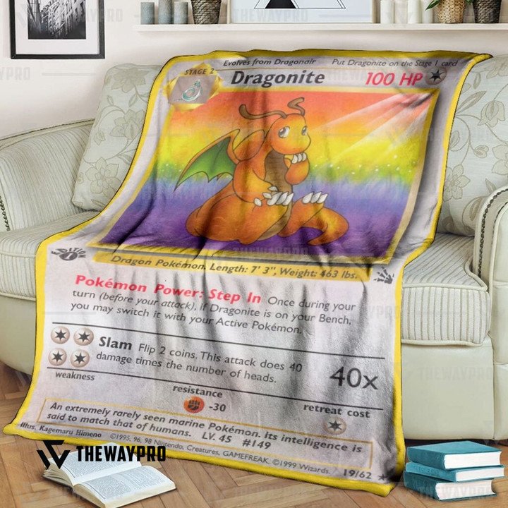 Pokemon-Dragonite-1St-Edition-Bedding-Set-And-Quilt-Blanket-1