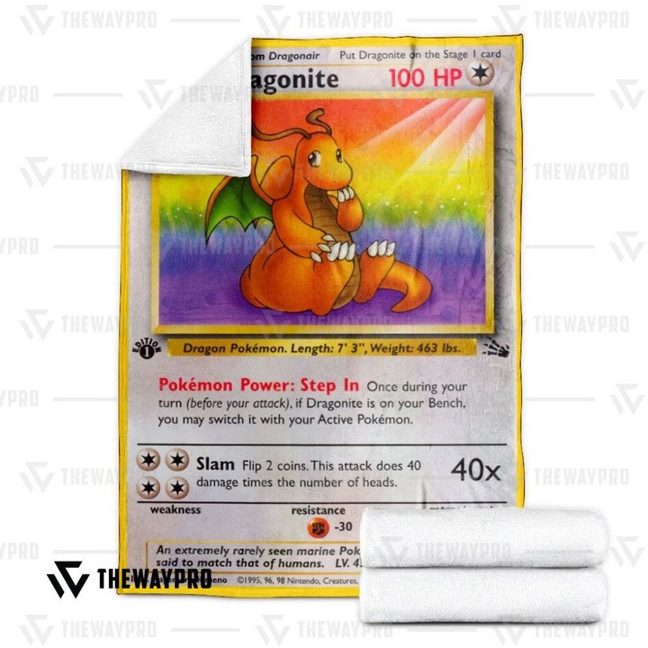 Pokemon Dragonite 1St Edition Bedding Set And Quilt Blanket Pokemon Dragonite 1St Edition Bedding Set And Quilt Blanket