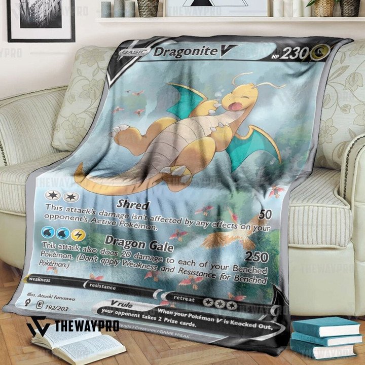 Pokemon-Dragonite-V-Bedding-Set-And-Quilt-Blanket-1