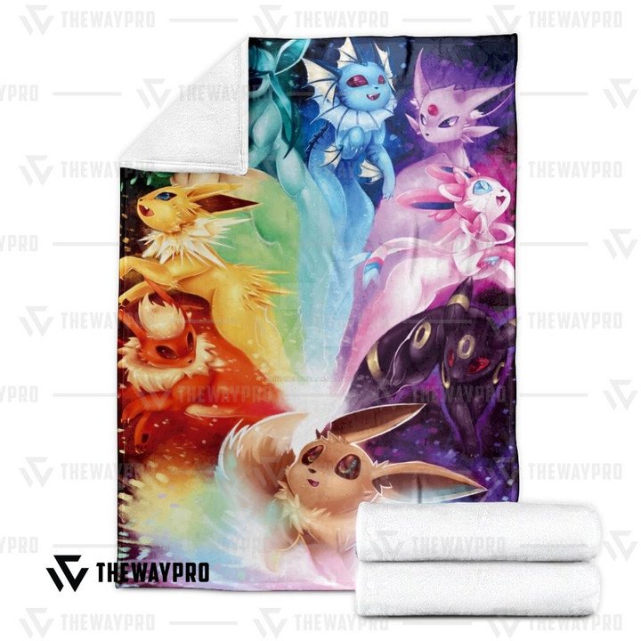 Pokemon Eevee Rainbow Bedding Set And Quilt Blanket Pokemon Eevee Rainbow Bedding Set And Quilt Blanket