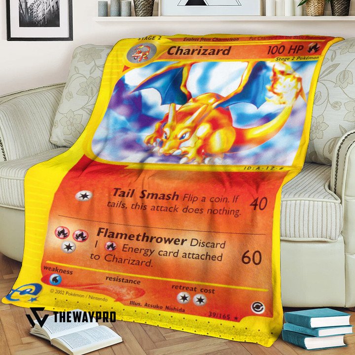 Pokemon-Expedition-Charizard-Bedding-Set-And-Quilt-Blanket-1