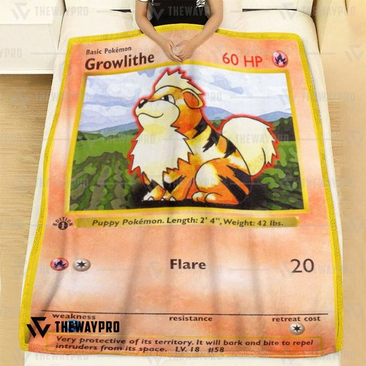 Pokemon-Growlithe-1St-Edition-Bedding-Set-And-Quilt-Blanket-2