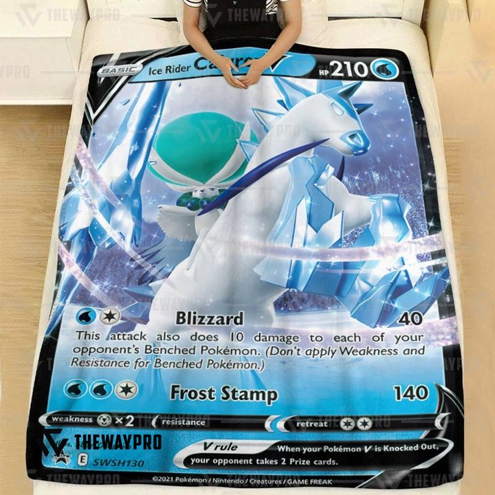 Pokemon-Ice-Rider-Calyrex-V-Bedding-Set-And-Quilt-Blanket-2
