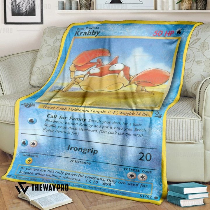Pokemon-Krabby-Bedding-Set-And-Quilt-Blanket-1