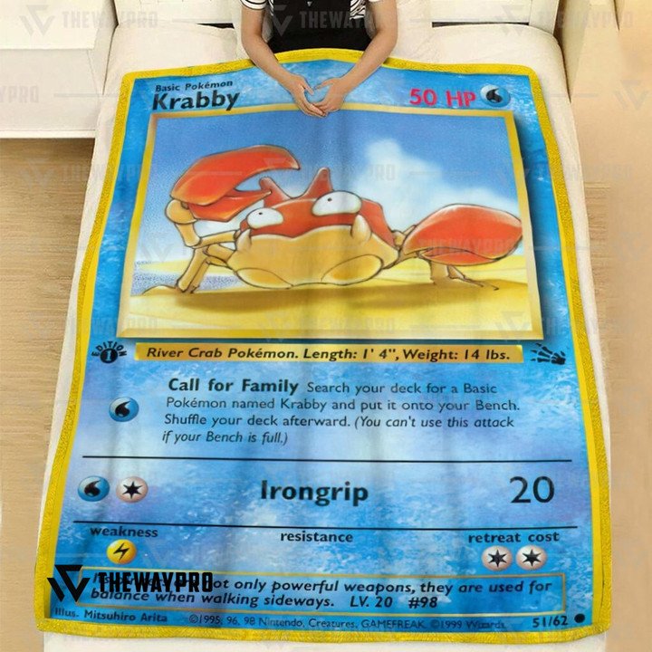 Pokemon-Krabby-Bedding-Set-And-Quilt-Blanket-2