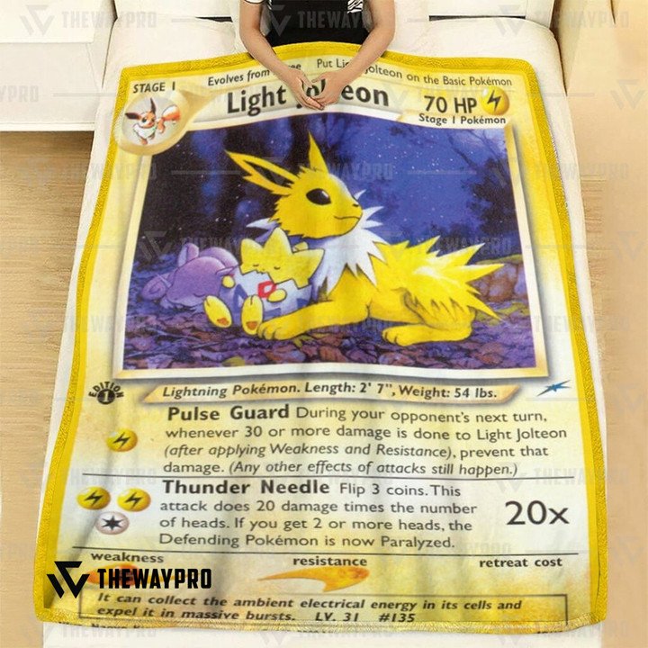 Pokemon-Light-Jolteon-Neo-Destiny-Bedding-Set-And-Quilt-Blanket-2