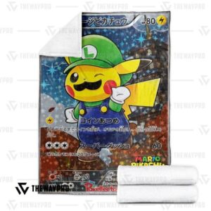 Pokemon Luigi Pikachu Bedding Set And Quilt Blanket