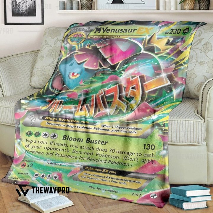 Pokemon-M-Venusaur-Ex-Bedding-Set-And-Quilt-Blanket-1