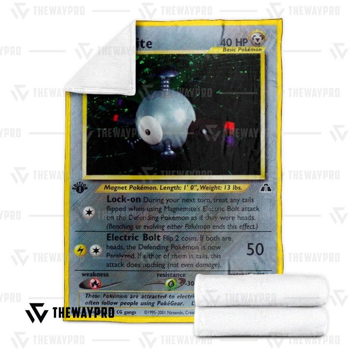 Pokemon Magnemite Holo 1St Edition Bedding Set And Quilt Blanket Pokemon Magnemite Holo 1St Edition Bedding Set And Quilt Blanket