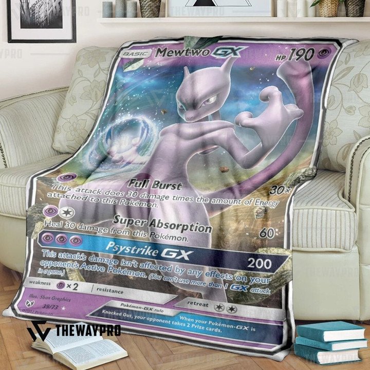 Pokemon-Mewtwo-Gx-Bedding-Set-And-Quilt-Blanket-1