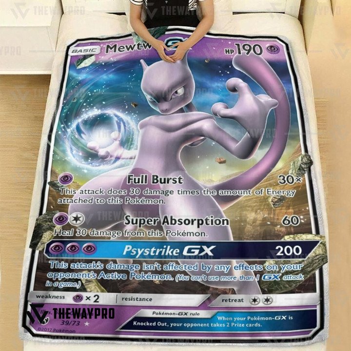 Pokemon-Mewtwo-Gx-Bedding-Set-And-Quilt-Blanket-2