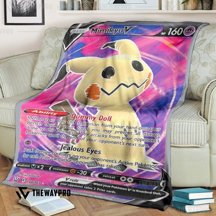 Pokemon-Mimikyu-V-Battle-Styles-Bedding-Set-And-Quilt-Blanket-1