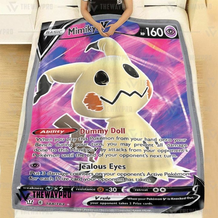 Pokemon-Mimikyu-V-Battle-Styles-Bedding-Set-And-Quilt-Blanket-2