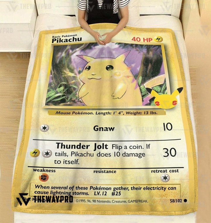 Pokemon-Pikachu-Card-Bedding-Set-And-Quilt-Blanket-2