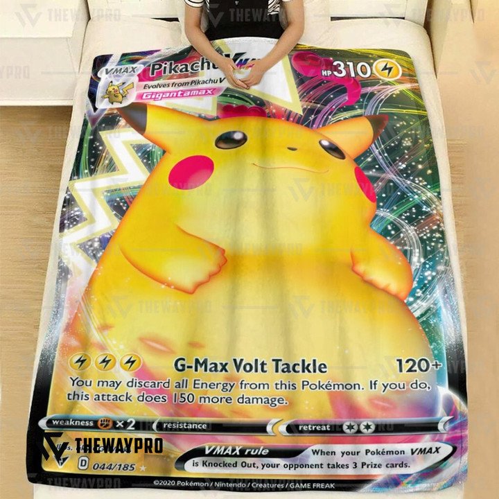 Pokemon-Pikachu-Vmax-Vivid-Voltage-Bedding-Set-And-Quilt-Blanket-2
