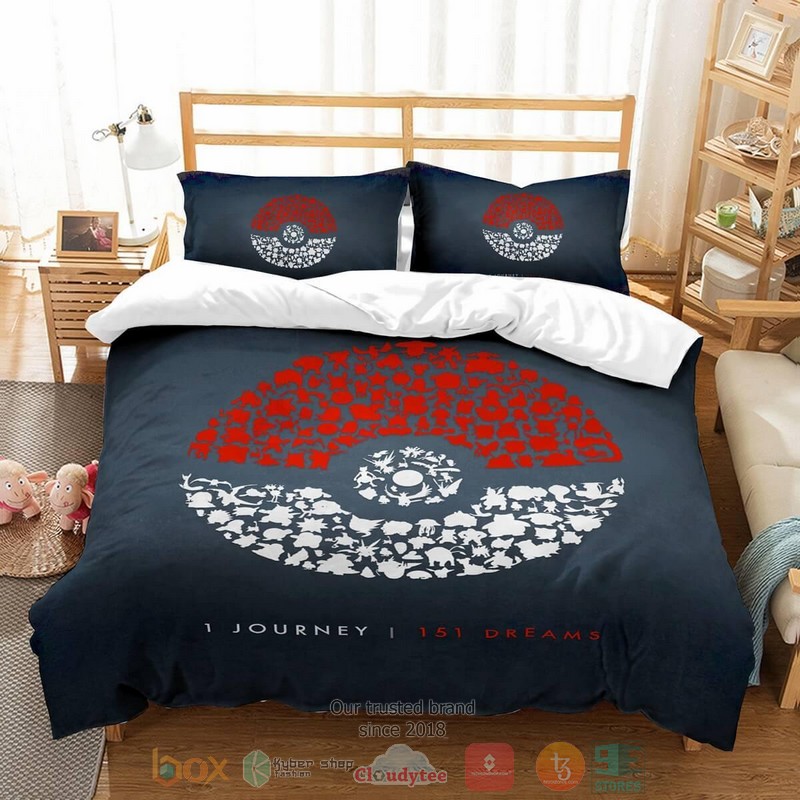 Pokemon Pokeball 1 Journey 151 Dreams Bedding Set Pokemon Pokeball 1 Journey 151 Dreams Bedding Set