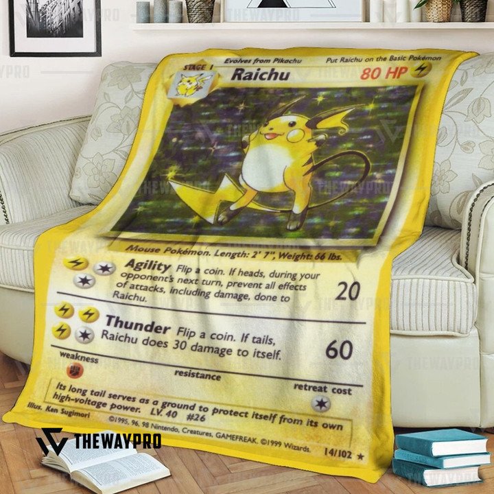 Pokemon-Raichu-Base-Set-Bedding-Set-And-Quilt-Blanket-1