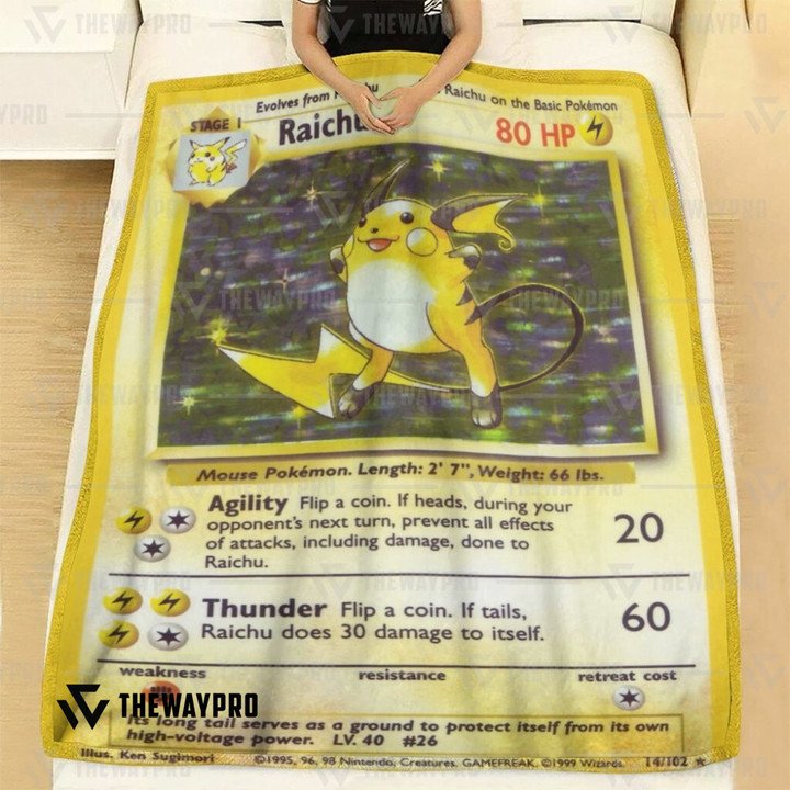 Pokemon-Raichu-Base-Set-Bedding-Set-And-Quilt-Blanket-2