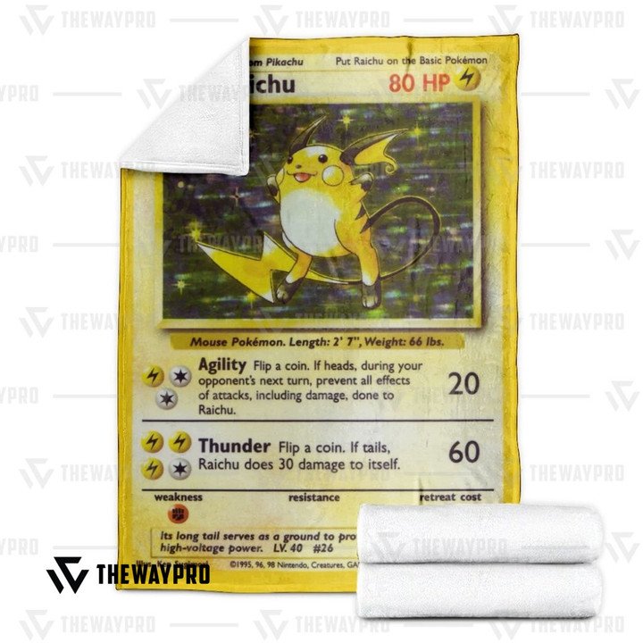 Pokemon Raichu Base Set Bedding Set And Quilt Blanket Pokemon Raichu Base Set Bedding Set And Quilt Blanket