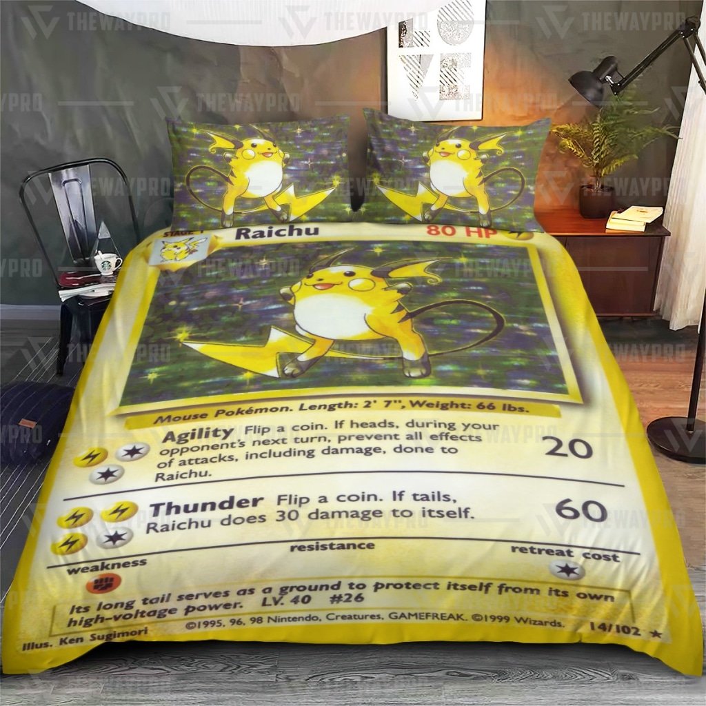 Pokemon Raichu Quilt Bedding Set Pokemon Raichu Quilt Bedding Set