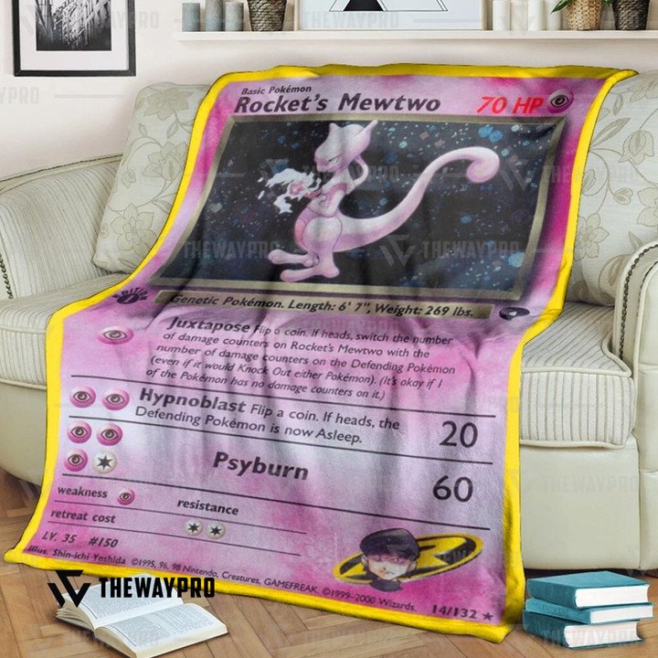 Pokemon-RocketS-Mewtwo-Bedding-Set-And-Quilt-Blanket-1