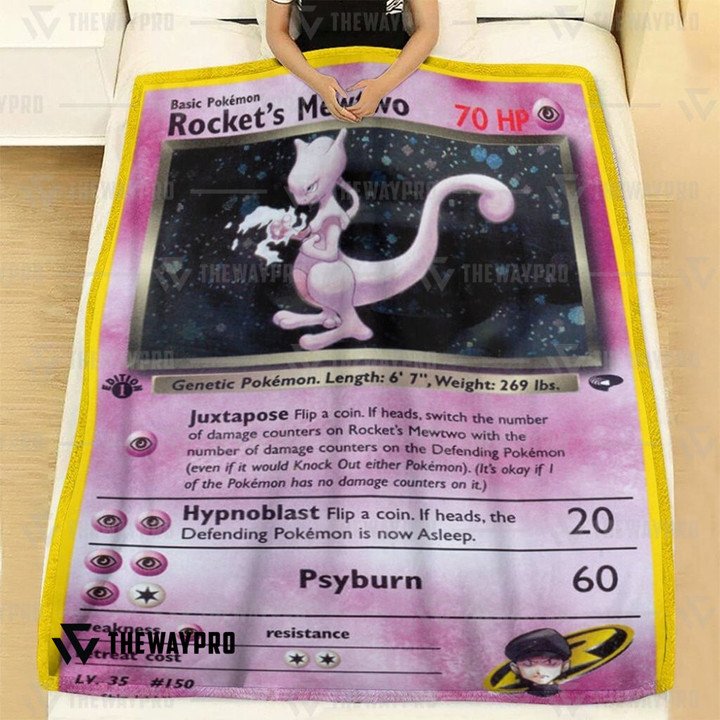 Pokemon-RocketS-Mewtwo-Bedding-Set-And-Quilt-Blanket-2