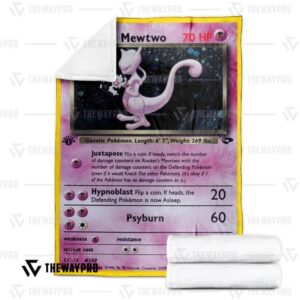 Pokemon Rocket’S Mewtwo Bedding Set And Quilt Blanket