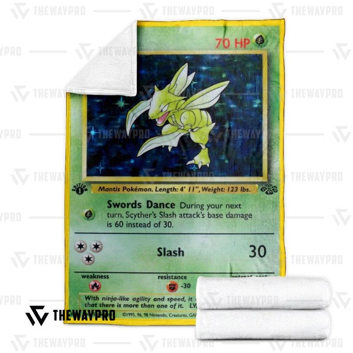 Pokemon Scyther Holo 1St Edition Bedding Set And Quilt Blanket Pokemon Scyther Holo 1St Edition Bedding Set And Quilt Blanket
