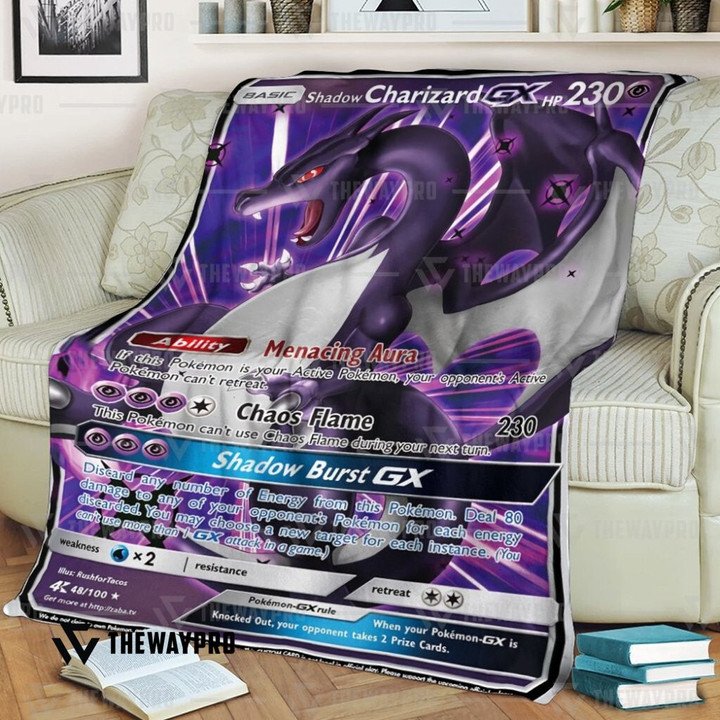 Pokemon-Shadow-Charizard-Bedding-Set-And-Quilt-Blanket-1