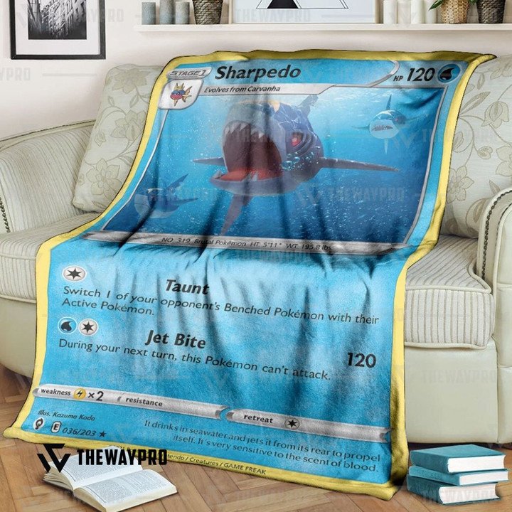 Pokemon-Sharpedo-Evolving-Skies-Bedding-Set-And-Quilt-Blanket-1