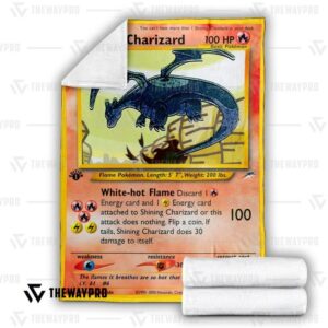 Pokemon Shining Charizard Neo Destiny Bedding Set And Quilt Blanket