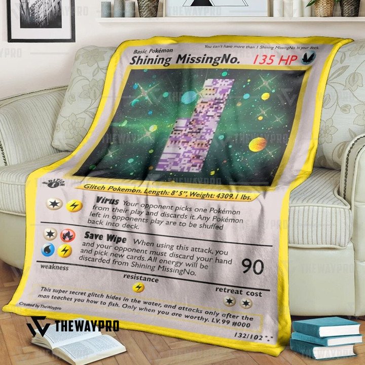 Pokemon-Shining-Missingno-Bedding-Set-And-Quilt-Blanket-1