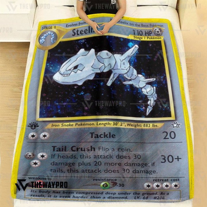 Pokemon-Steelix-1St-Edition-Bedding-Set-And-Quilt-Blanket-2