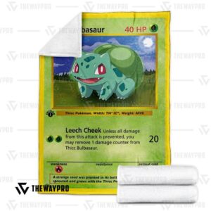 Pokemon Thicc Bulbasaur Bedding Set And Quilt Blanket