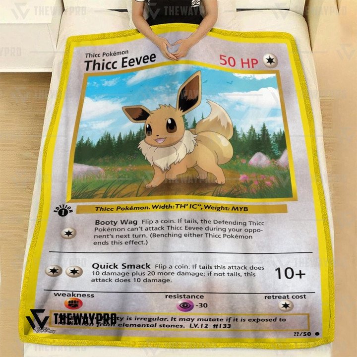 Pokemon-Thicc-Eevee-Bedding-Set-And-Quilt-Blanket-2