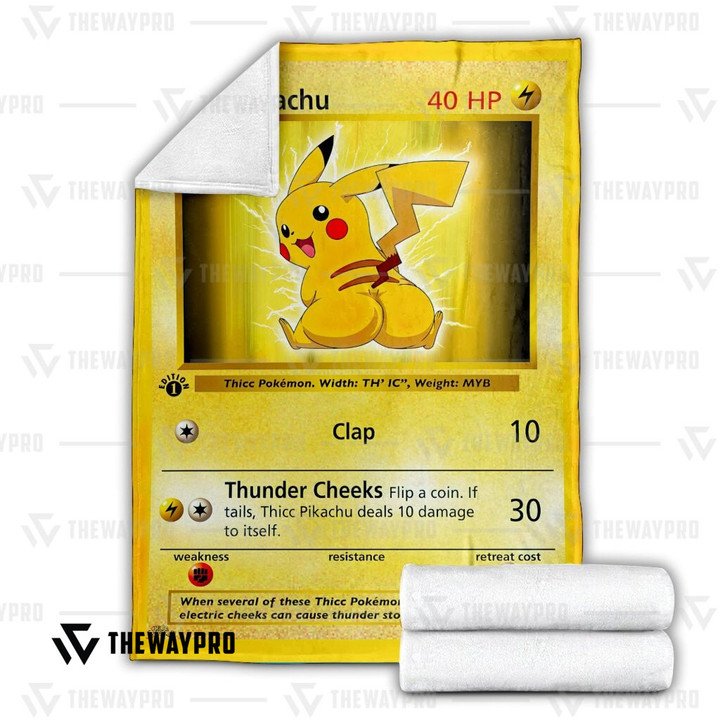 Pokemon Thicc Pikachu Bedding Set And Quilt Blanket Pokemon Thicc Pikachu Bedding Set And Quilt Blanket