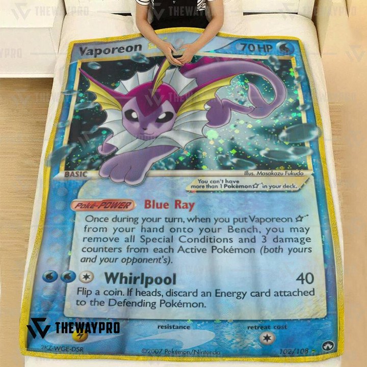 Pokemon-Vaporeon-Gold-Star-Bedding-Set-And-Quilt-Blanket-2