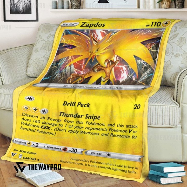 Pokemon-Zapdos-Vivid-Voltage-Bedding-Set-And-Quilt-Blanket-1
